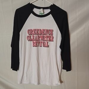Creedence Clearwater Revival Black and White Raglan Tee